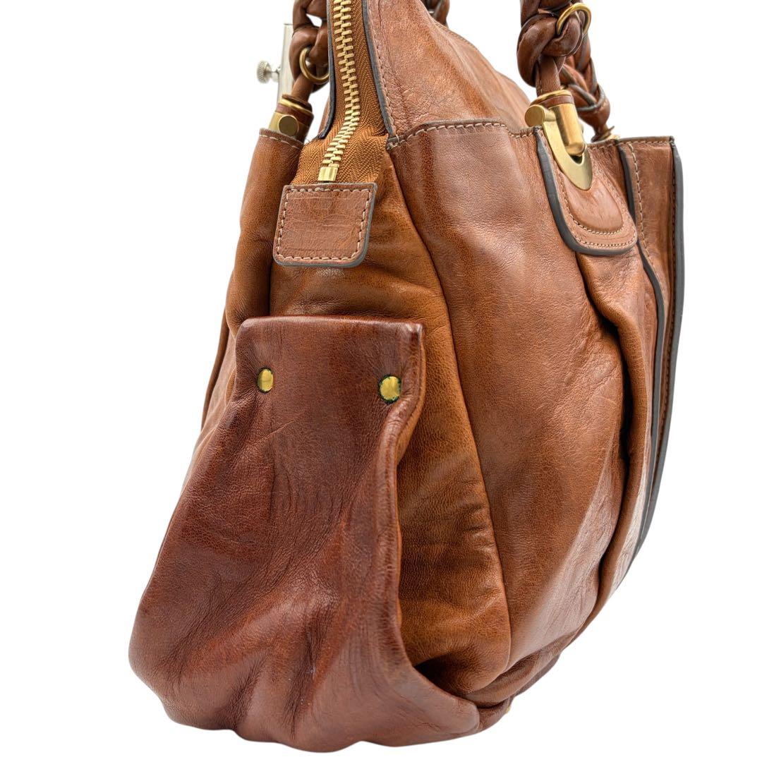 Chloe Eloise Vintage Shoulder Bag Brown Leather Stylish Auth | eBay