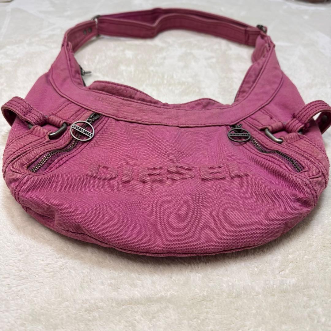 DIESEL Shoulder Bag Archive Denim Half Moon Y2K Vintage Authentic