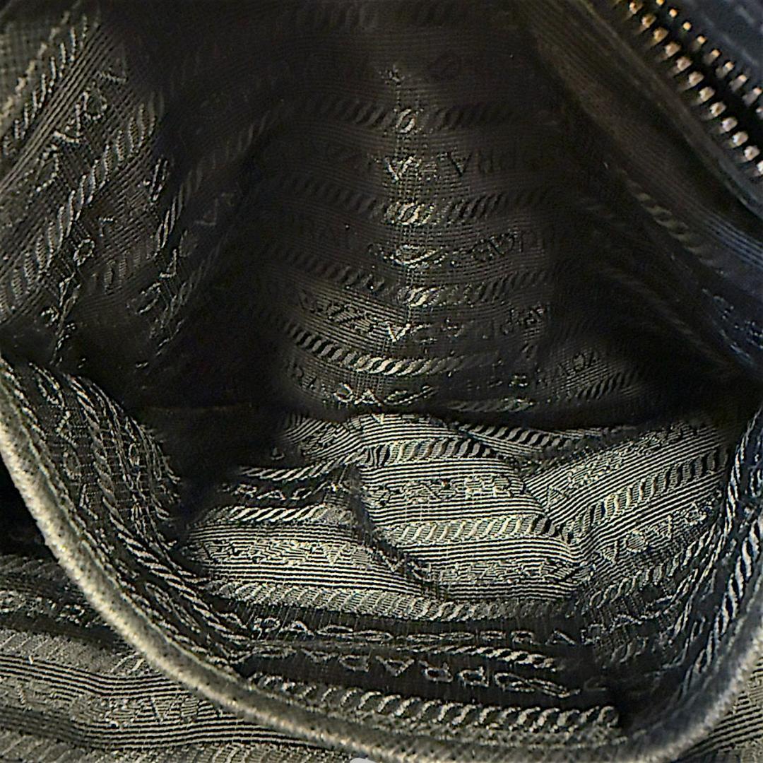 PRADA 2Way Nylon Mini Boston Handbag Shoulder Bag Black Saffiano